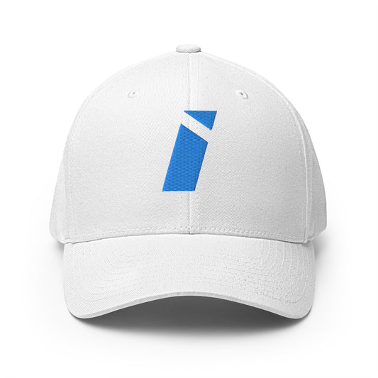 Gorra estructurada eléctrica IDEAL con marca azul bordada