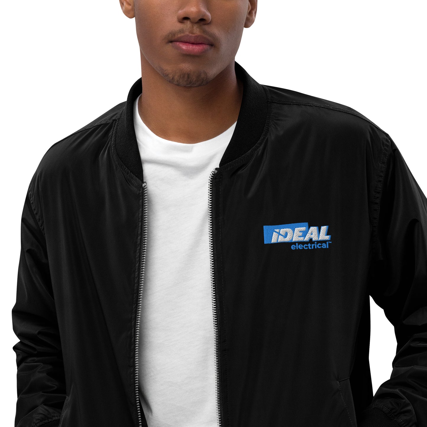 Chaqueta bomber con logotipo de la marca IDEAL Electrical (unisex)