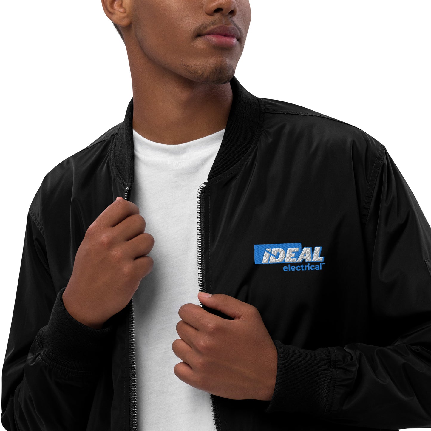 Chaqueta bomber con logotipo de la marca IDEAL Electrical (unisex)