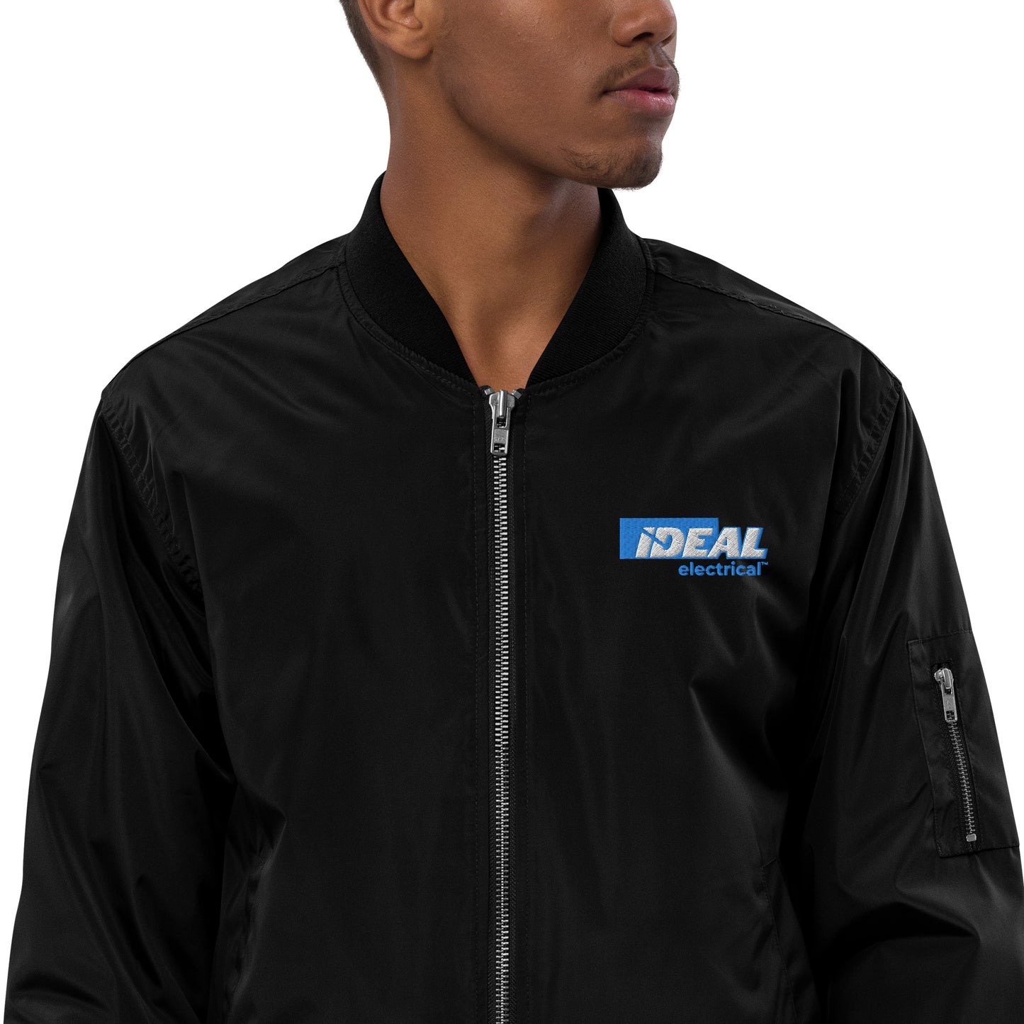 Chaqueta bomber con logotipo de la marca IDEAL Electrical (unisex)