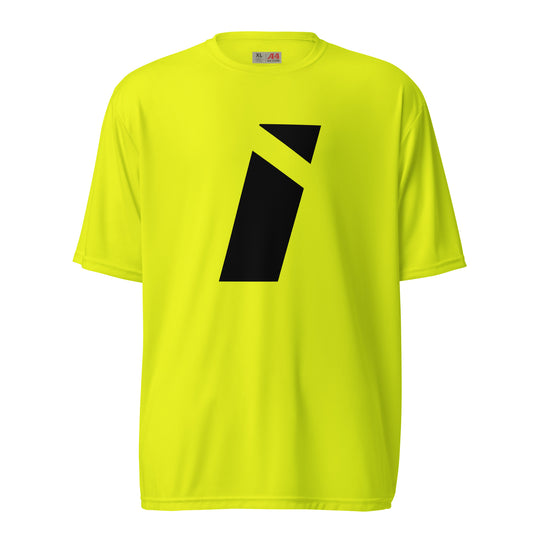 Camiseta de secado rápido eléctrica IDEAL con marca negra (unisex)