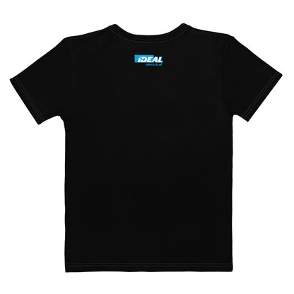 IDEAL Electrical Black T-shirt with Blue Brand Mark (Women)