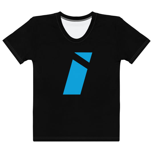 IDEAL Electrical Black T-shirt with Blue Brand Mark (Women)