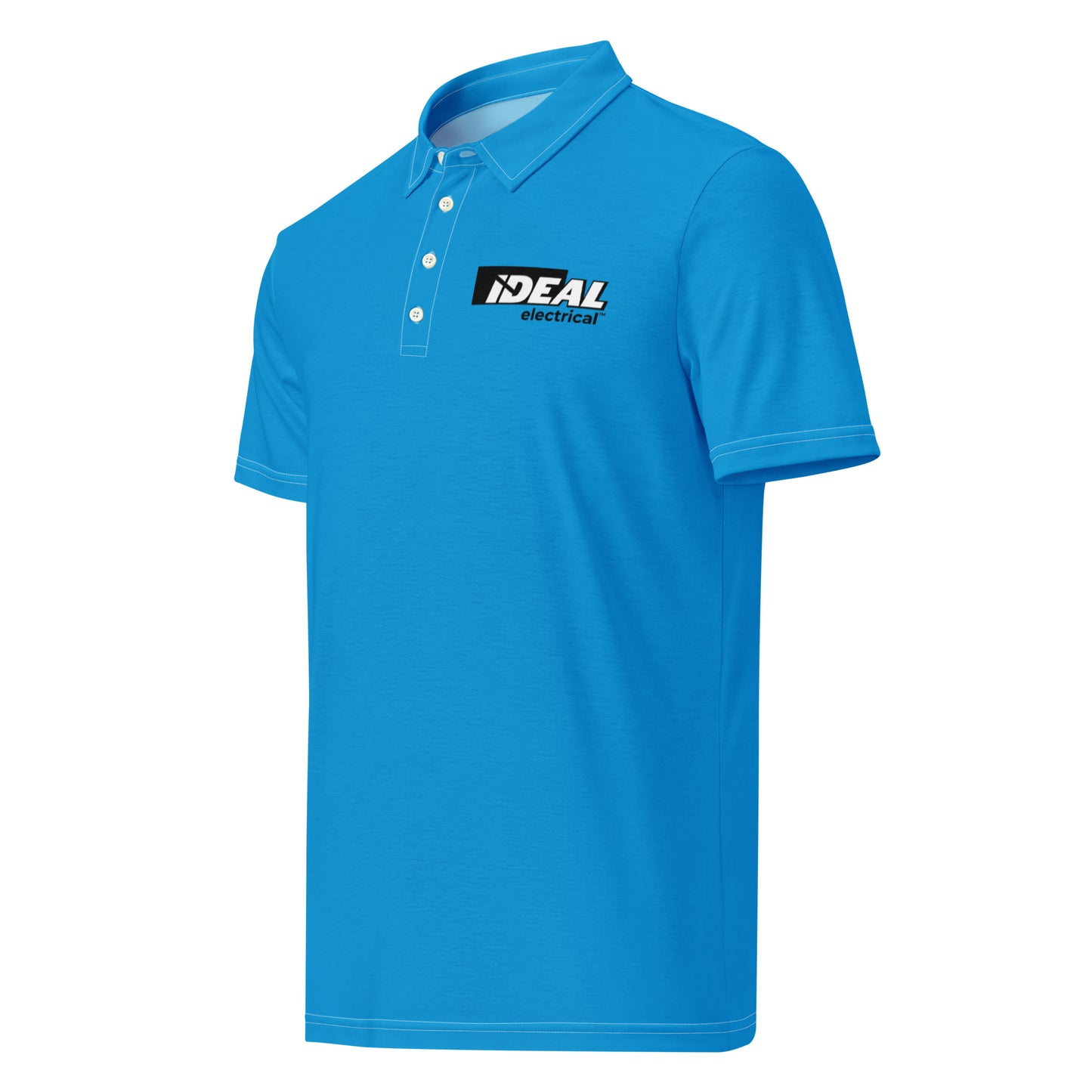 IDEAL Electrical Blue Slim Fit Polo with Black Logo (Men's)