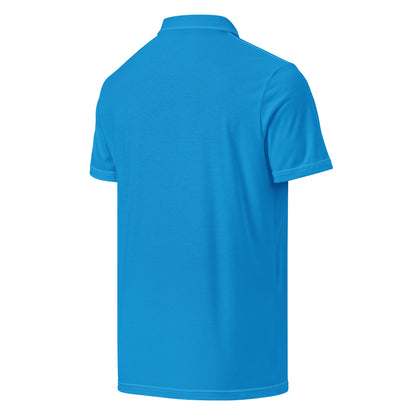 IDEAL Electrical Blue Slim Fit Polo with Black Logo (Men's)