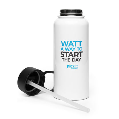 IDEAL Electrical Stainless Steel Water Bottle "Watt a Way to Start the Day"