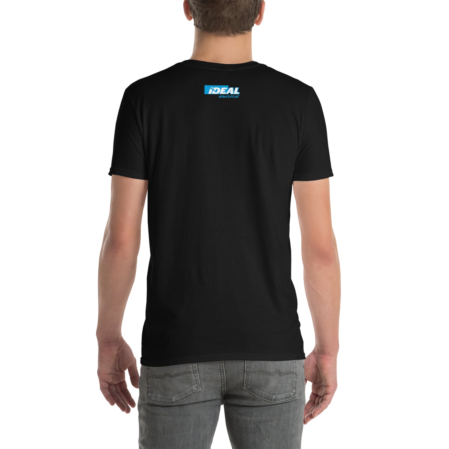 T-shirt électrique doux IDEAL avec logo brodé bleu (unisexe)