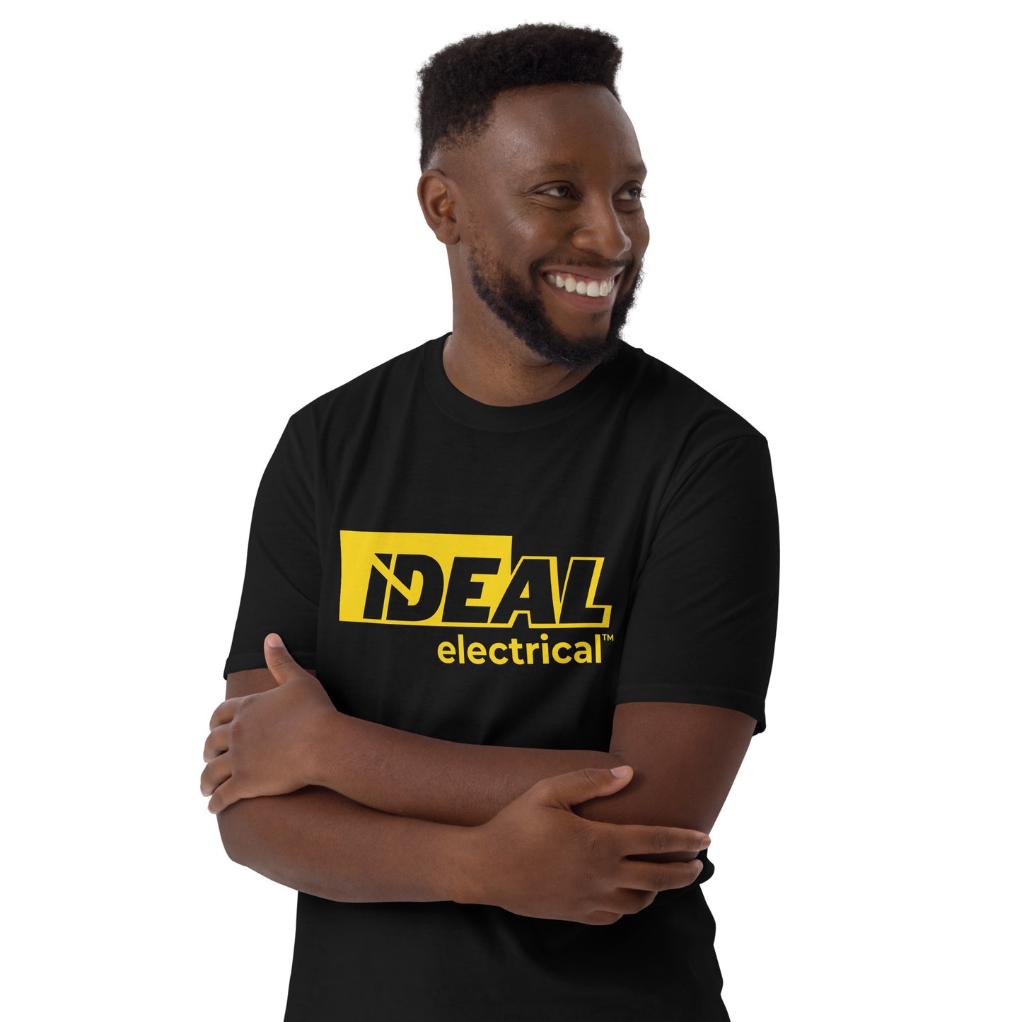 IDEAL Electrical Black T-Shirt with Yellow Logo (Unisex)