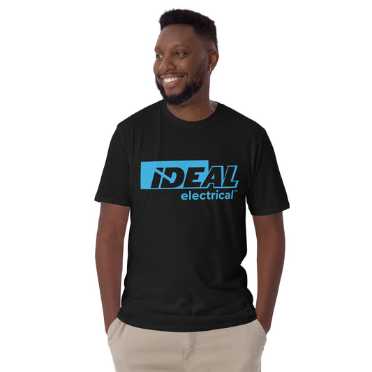 IDEAL Electrical Black T-Shirt with Blue Logo (Unisex)