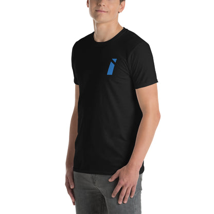 T-shirt électrique doux IDEAL avec logo brodé bleu (unisexe)