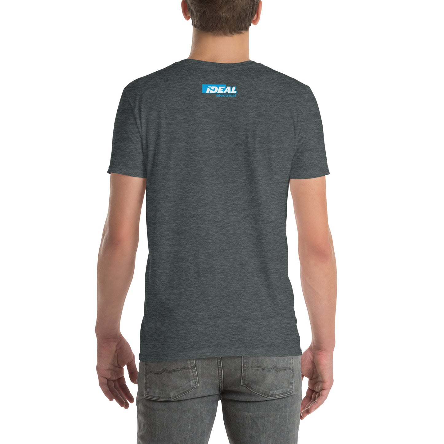 T-shirt électrique doux IDEAL avec logo brodé bleu (unisexe)