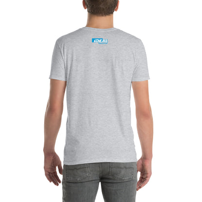 T-shirt électrique doux IDEAL avec logo brodé bleu (unisexe)