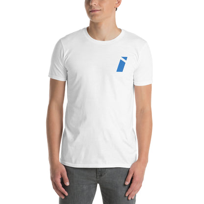 T-shirt électrique doux IDEAL avec logo brodé bleu (unisexe)