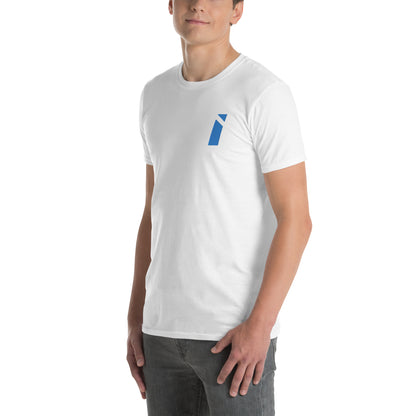 T-shirt électrique doux IDEAL avec logo brodé bleu (unisexe)