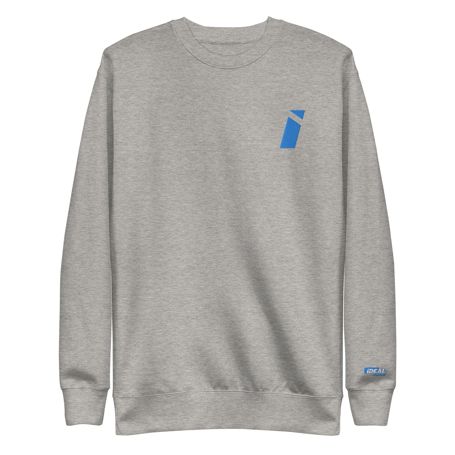 IDEAL Electrical Embroidered Premium Crewneck with Blue Brand Mark (Unisex)