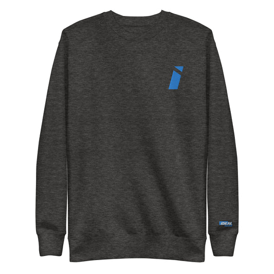 IDEAL Electrical Embroidered Premium Crewneck with Blue Brand Mark (Unisex)
